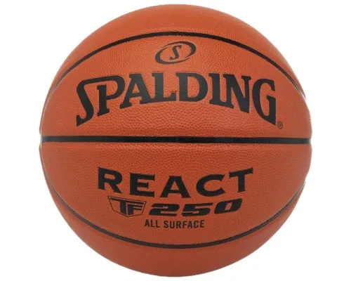 Мяч баскетбольный Spalding React TF-250 помаранчевий Уні 5 76803Z (689344403717)