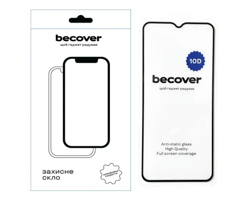 Скло захисне BeCover Nokia G22 10D Black (711521)