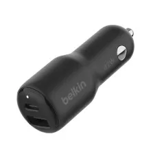 Зарядний пристрій Belkin USB-A/USB-C PD PPS 42W (CCB005BTBK)