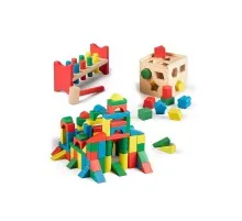 Розвиваюча іграшка Melissa&Doug МЕГА-набір Кубики/Сортер/Стучалка (MD93685)