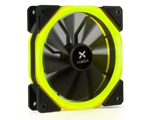 Кулер для корпуса Vinga LED fan-02 yellow