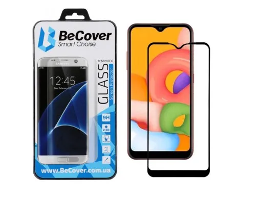 Стекло защитное BeCover Samsung Galaxy A01 SM-A015 Black (704666)