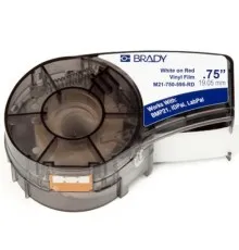 Стрічка для принтера етикеток Brady M21-750-595-RD vinyl, 19.05mm/6.4m. White on Red (M21-750-595-RD)