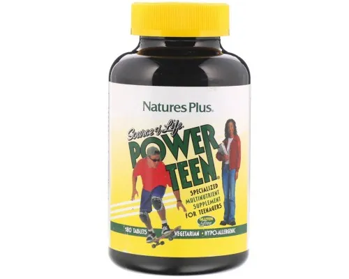 Мультивітамін Natures Plus Мультивітаміни для Підлітків, Source of Life, Power Teen, 18 (NAP-29992)