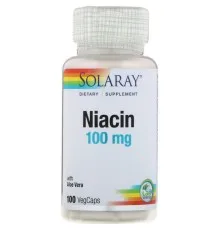Вітамін Solaray Ніацин, 100 Мг, 100 капсул (SOR-04359)