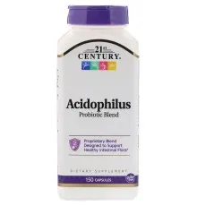 Пробиотики 21st Century Смесь пробиотиков Acidophilus, 150 капсул (CEN-22928)
