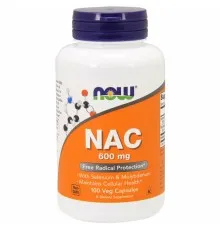 Амінокислота Now Foods NAC (N-Ацетил-L-Цистеин) 600мг, 100 гелевих капсул (NOW-00085)