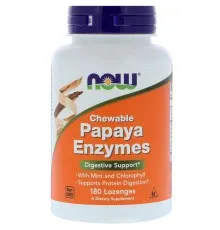 Трави Now Foods Травні Ферменти Папаї, Papaya Enzymes, 180 таблеток д (NOW-02970)