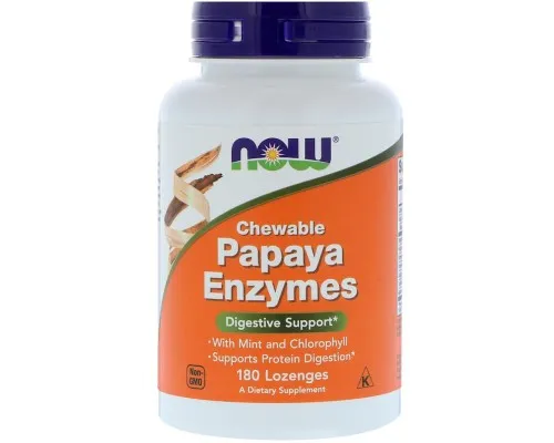 Травы Now Foods Пищеварительные Ферменты Папаи, Papaya Enzymes, 180 таблеток (NOW-02970)