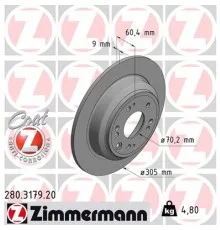 Тормозной диск ZIMMERMANN 280.3179.20