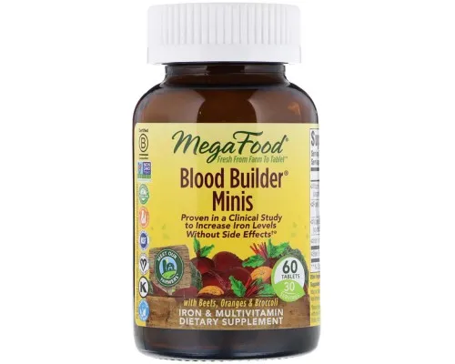 Витаминно-минеральный комплекс MegaFood Строитель крови, Blood Builder Minis, 60 таблеток (MGF-10337)