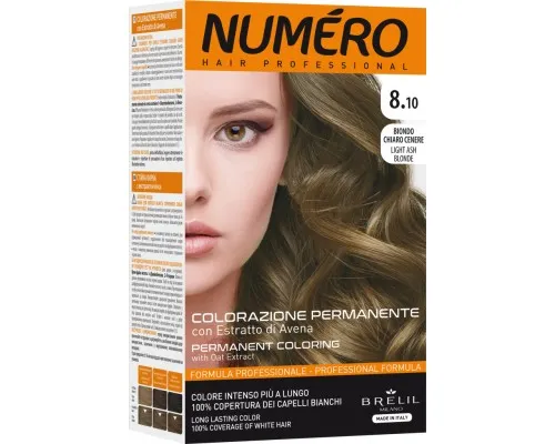 Фарба для волосся Brelil Numero 8.10 - Light Ash Blonde 140 мл (8011935081318)