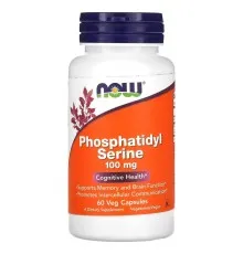 Вітамінно-мінеральний комплекс Now Foods Фосфатидилсерін, 100 мг, Phosphatidyl Serine, 60 вегетаріанських кав (NOW-02380)