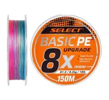 Шнур Select Basic PE 8x 150m Multi Color 1.0/0.14mm 18lb/8.2kg (1870.31.44)
