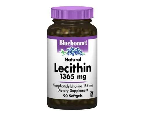 Вітамінно-мінеральний комплекс Bluebonnet Nutrition Натуральний Лецитин 1365мг, 90 желатинових капсул (BLB0924)