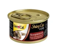 Консерви для котів GimCat Shiny Cat курка, креветка і мальт 70 г (4002064413273)
