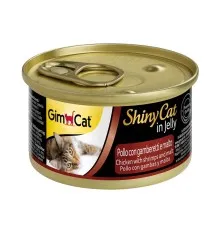 Консерви для котів GimCat Shiny Cat курка, креветка і мальт 70 г (4002064413273)