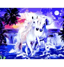 Картина по номерам ZiBi Белые лошади 40*50 см ART Line (ZB.64246)