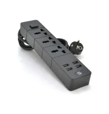 Мережевий фільтр живлення Voltronic TВ-Т08, 3роз, 4*USB Black (ТВ-Т08-Black)