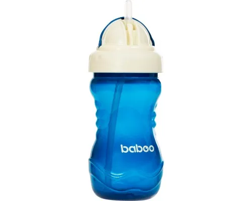 Поїльник-непроливайка Baboo із силіконовою соломинкою, 360 мл, 9 + (блакитна) (8-129)
