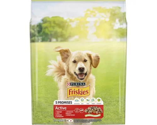 Сухий корм для собак Purina Friskies Active з яловичиною 2.4 кг (7613034232229)