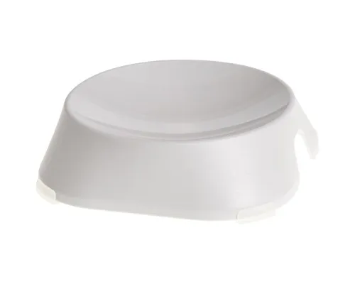 Посуд для котів Fiboo Flat Bowl миска без антиковзких накладок біла (FIB0133)