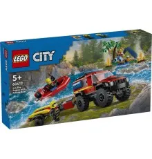 Конструктор LEGO City Пожарный внедорожник со спасательной лодкой 301 деталей (60412)