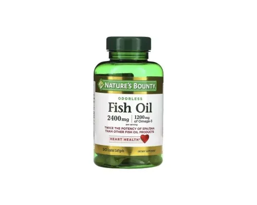 Жирні кислоти Nature's Bounty Риб'ячий жир, 2400 мг, Odorless Fish Oil, 90 гелевих капсул (NRT-17130)