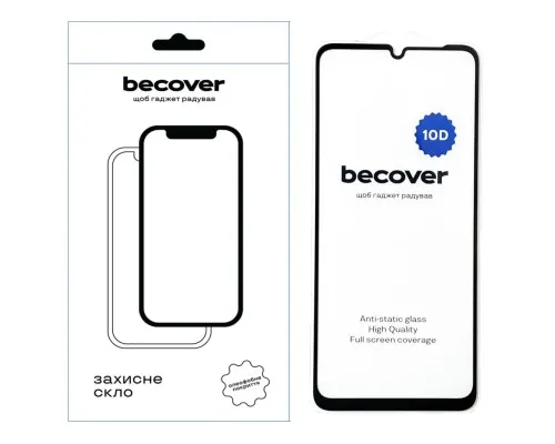 Скло захисне BeCover Poco C65 10D Black (711527)