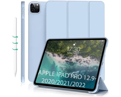 Чехол для планшета BeCover Tri Fold Soft TPU Silicone Apple iPad Pro 12.9 2020/2021/2022 Light Blue (711737)