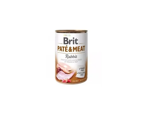 Вологий корм для собак Brit Care Pate and Meat для дорослих собак з кроликом (8595602557455)