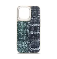 Чохол до мобільного телефона Harder Glamorous Croco Apple iPhone 14 Pro Max Grey Green (ARM76773)