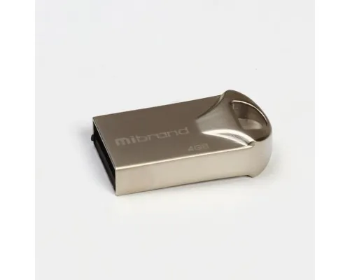 USB флеш накопичувач Mibrand 4GB Hawk Silver USB 2.0 (MI2.0/HA4M1S)