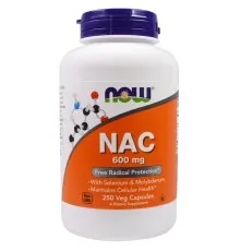 Амінокислота Now Foods NAC (N-Ацетил-L-Цистеин) 600мг, 250 гелевих капсул (NOW-00086)
