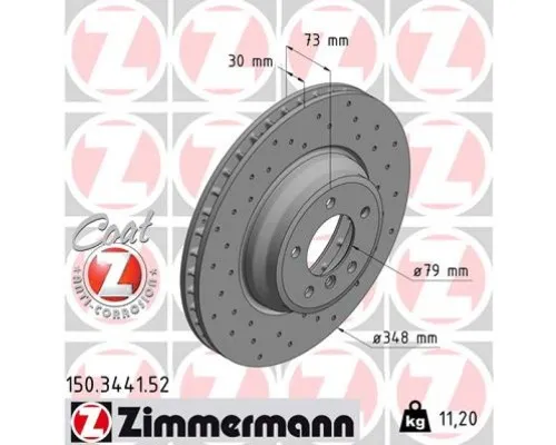 Гальмівний диск ZIMMERMANN 150.3441.52