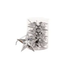 Елочная игрушка Jumi Звезда, 9 шт (7 см) серебр. (5900410580350)