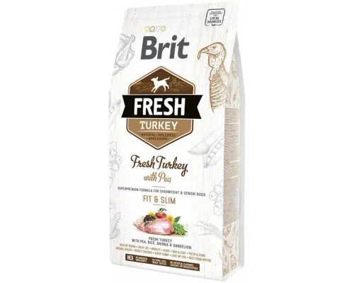 Сухой корм для собак Brit Fresh Turkey/Pea Light Fit and Slim Adult 2.5 кг (8595602530809)