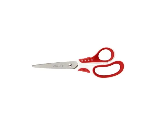 Ножиці Axent Shell, 18 см, біло-червоні (6304-06-A)