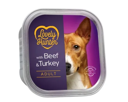 Вологий корм для собак Lovely Hunter Adult Beef and Turkey 150 г (LHU45446)
