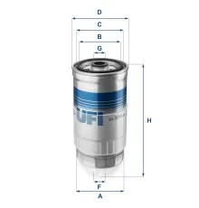 Фильтр топливный UFI 24.379.01