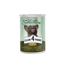 Консервы для собак Club 4 Paws Selection Паштет с курицей и говядиной 400 г (4820215368674)