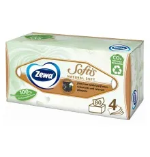 Серветки косметичні Zewa Softis Natural Soft 80 шт. (7322541351414)