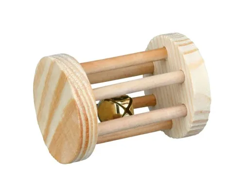 Іграшка для гризунів Trixie Валик деревяний 5х7 см бежевий (4011905061849)