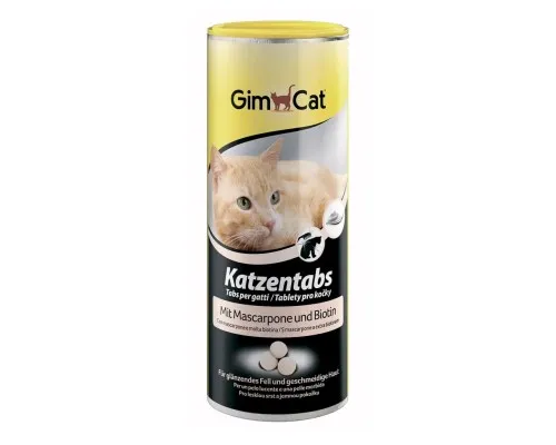 Вітаміни для котів GimCat Katzentabs Маскарпоне та біотин 710 таблеток (4002064408064)