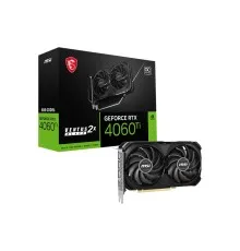 Відеокарта MSI GeForce RTX4060Ti 8Gb VENTUS 2X BLACK OC (RTX 4060 Ti VENTUS 2X BLACK 8G OC)