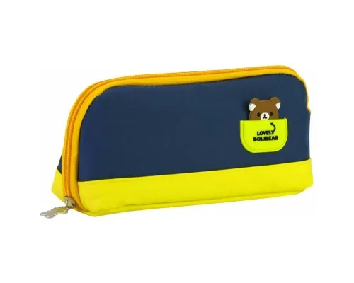 Пенал Cool For School 1 відділення Блакитний (B-8694-dk.blue)