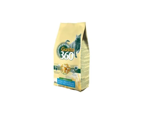 Сухой корм для кошек Gusto 360 Adult Cat Salmon с лососем, тунцем и овощами 20 кг (8014556125911)