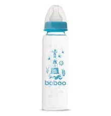Пляшечка для годування Baboo Скляна, антиколікова, 240 мл, 3+ міс (Marine / синя) (3-119)