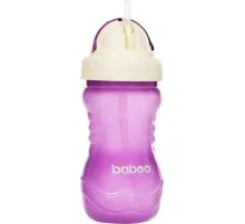 Поїльник-непроливайка Baboo із силіконовою соломинкою, 360 мл, 9 + (фіолетова) (8-128)