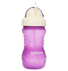 Поильник-непроливайка Baboo с силиконовой соломинкой, 360 мл, 9+ (фиолетовая) (8-128)